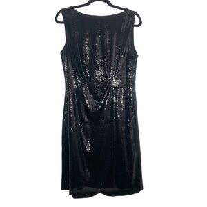 Vince Camuto Black Sequin Sheath Midi Dress New Years
